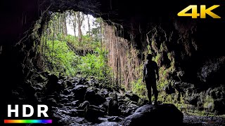 4K HDR Hawaii - Lava Tubes, Volcanic Craters, and Resort Night Walk