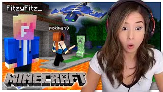 Pokimane - First time in Minecraft NETHER with Fitz! :D He