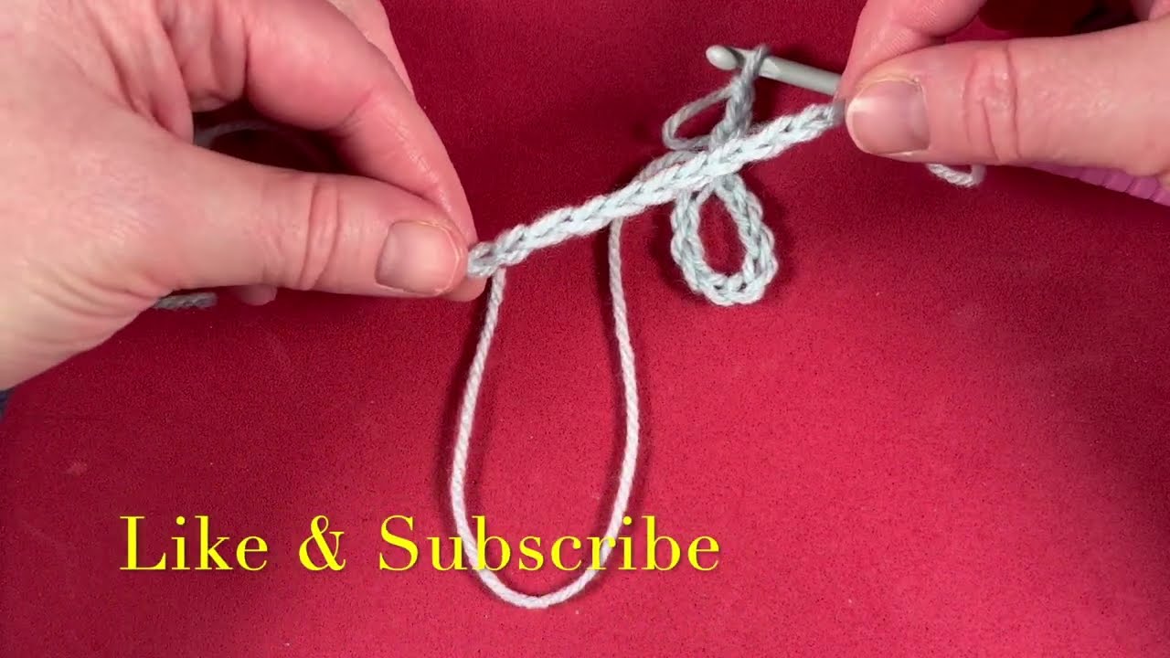 Tutorial – Starting a chain stitch to begin crocheting.  Step by step, slow, visual.