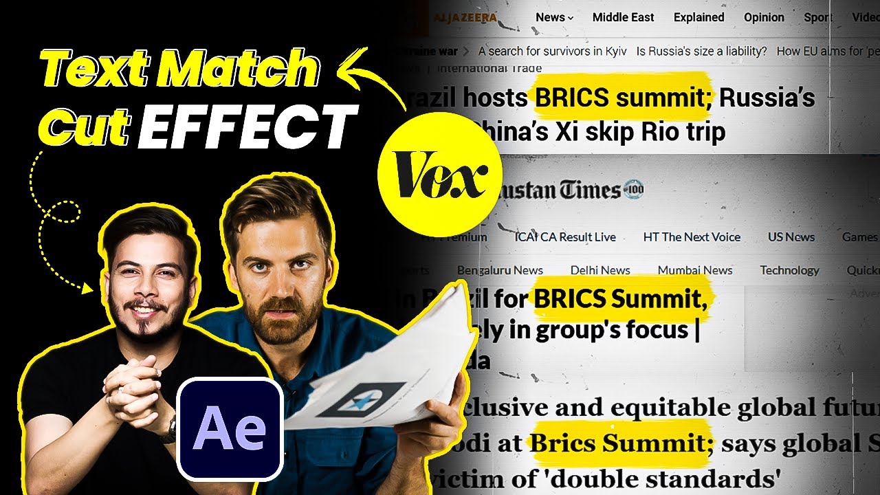 Text Match Cut Effect in After Effects – Documentary Style Editing ...