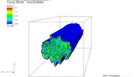 Multi-stranded coronal loop driven by transverse oscillations