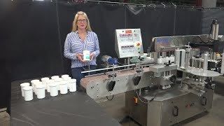 Tronics Front Back and Wrap Pressure Sensitive Labeler Demonstration