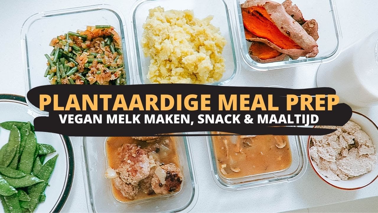 Plantaardige MEAL PREP 🌿 Vegan melk maken, gezonde snack & maaltijd