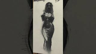 Figure drawing in charcoal #shorts