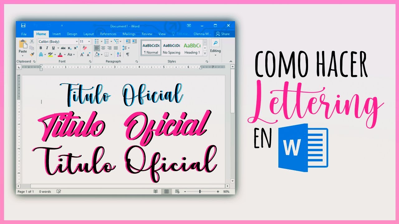 Como Hacer Lettering En Word Design Talk