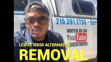 😅How to remove a 2008 Lexus IS250 alternator😃