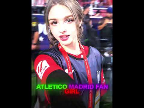 Atletico Madrid Fan Girl Cheering But Edit Viral Football 