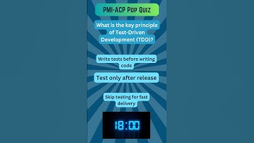 PMI-ACP Pop Quiz - Test Driven Development (TDD)