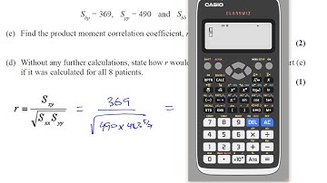 EDEXCEL S1 IAL JUNE 2015 Q7  Correlation and PMCC