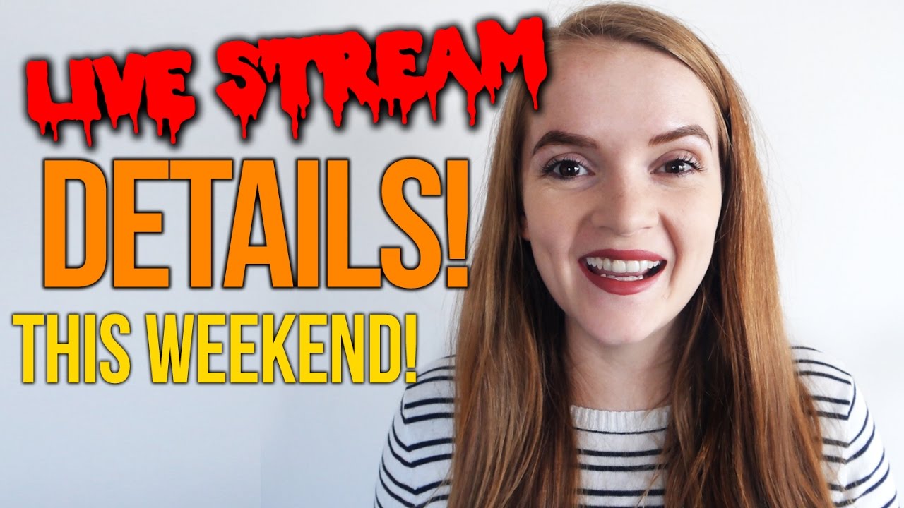 Come Hang Out With Me This Weekend LIVESTREAM DETAILS YouTube