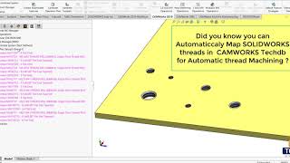 CAMWorks SolidworksCAM thread Mapping