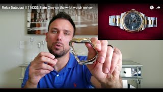 Rolex DateJust II 116333 Slate Grey on the wrist watch review