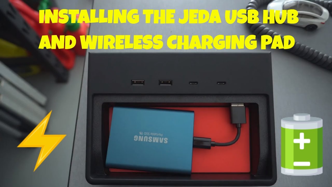 JEDA USB HUB AND WIRELESS CHARGING PAD. Installation and review! - YouTube