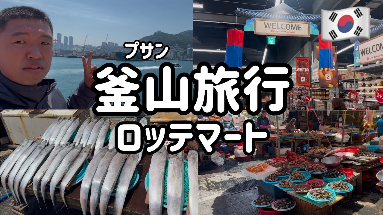 🇰🇷ソウル人の1日釜山旅行xロッテマート！