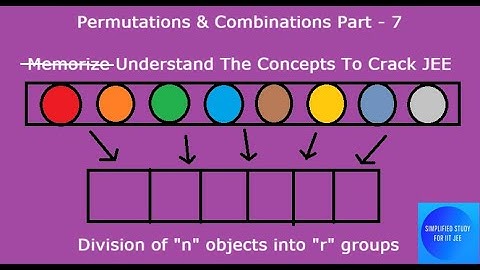 JEE Mains & Advanced | Division of objects into groups of variable sizes |P&C-7