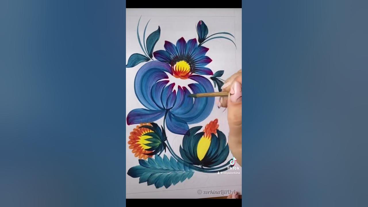 Петриківський розпис від А до Я. Курс 1000+1 петриківська квітка - YouTube