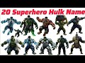 Superhero hulk name सुपरहीरो हल्क के नाम Pre kids Learning English Vocabulary | Superhero video 