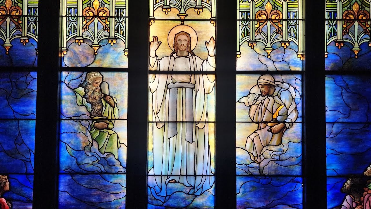 A SPECTACULAR Antique TIFFANY STUDIOS Leaded Glass Church Window