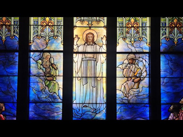 A SPECTACULAR Antique TIFFANY STUDIOS Leaded Glass Church Window