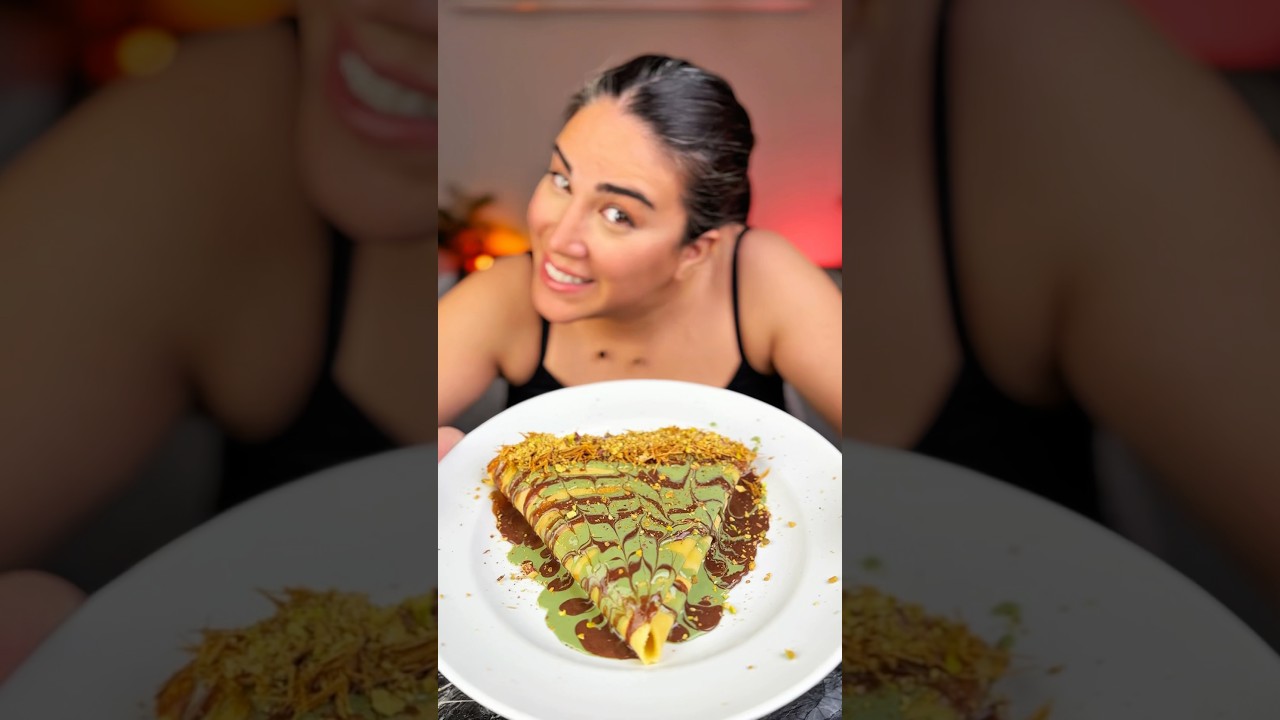 Viral Dubai chocolate crepe 🍫 