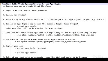 Create and deploy Hello World Application on Google Cloud Platform App Engine
