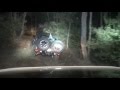 Fj Cruiser and Jeep offroad at night, 4x4