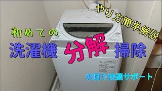 【東芝洗濯機 AW-7G6(W) 】初めての洗濯機分解掃除