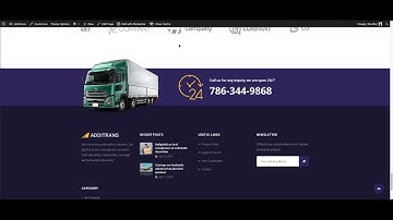 how to change footer style and content |  Additrans – Transport and Logistics is WordPress Theme