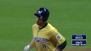 CIN@MIL: Braun drills a solo homer to center field