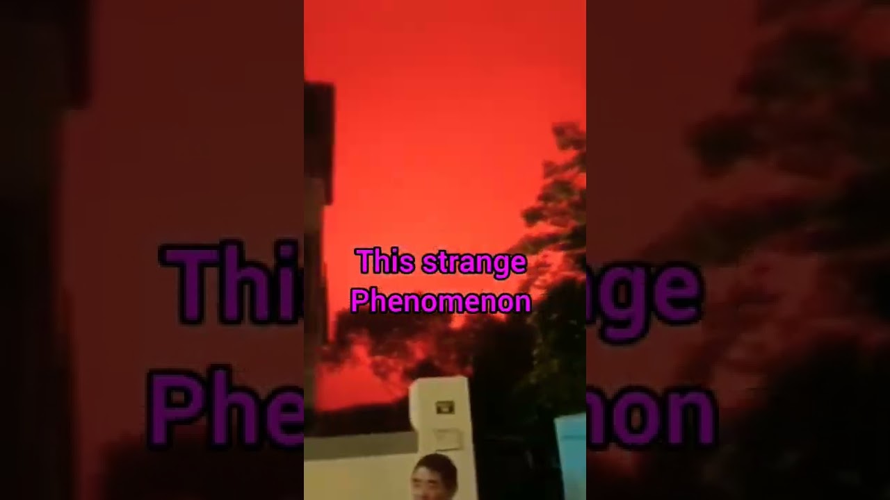 the sky turned red in the city of China 