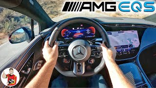 The 2022 Mercedes-AMG EQS 53 is a Roller Coaster with Massaging Seats (POV First Drive)