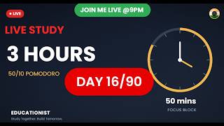 3 Hours Study session #pomodoro #livestudy #studywithme #studymusic #studymotivation #rainmusic