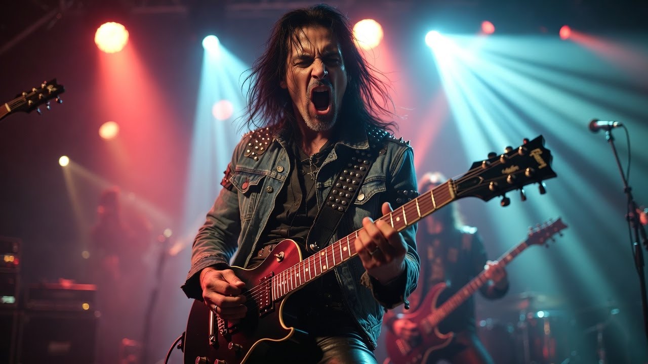 Hard Rocking Heavy Metal Guitar Backing Track Em