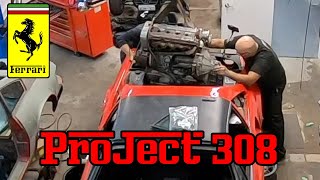 1978 Ferrari 308 GTS.  How to remove a Ferrari 308 engine.