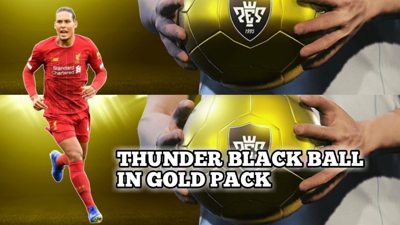 How To Get Thunder Black ball in Gold Ball Pack Pes 2020 Mobile/ios