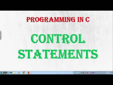 Control Statements -- Introduction
