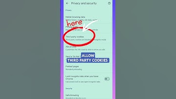 How to enable Third-party cookies in Google Chrome? #shortsfeed #shorts #viralshorts #trending