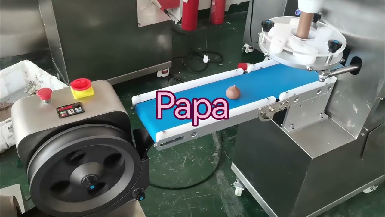 Testing video for Papa small P110 stuffed protein energy ball maker machine