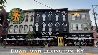 Short Downtown Walk in Lexington, Kentucky - a 4K Virtual Walk