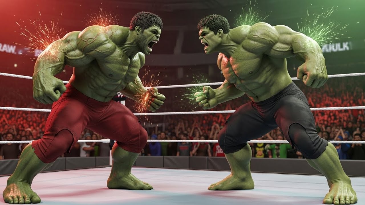 HULK vs HULK – FULL POWER WWE RAW STYLE MATCH | Epic Cinematic Wrestling Fight