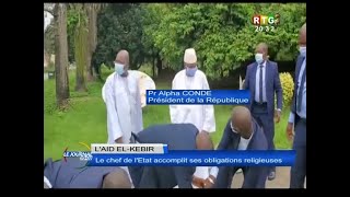 www.guineesud.com - RTG du 1er août 2020 : Alpha Condé célèbre la Tabaski à Sékhoutouréya