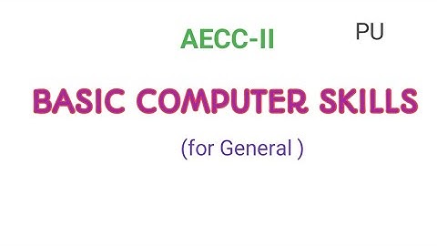 2nd semester AECC-II |B.A./B.Com/B.Sc|basic computer skills (for general )model paper | PU
