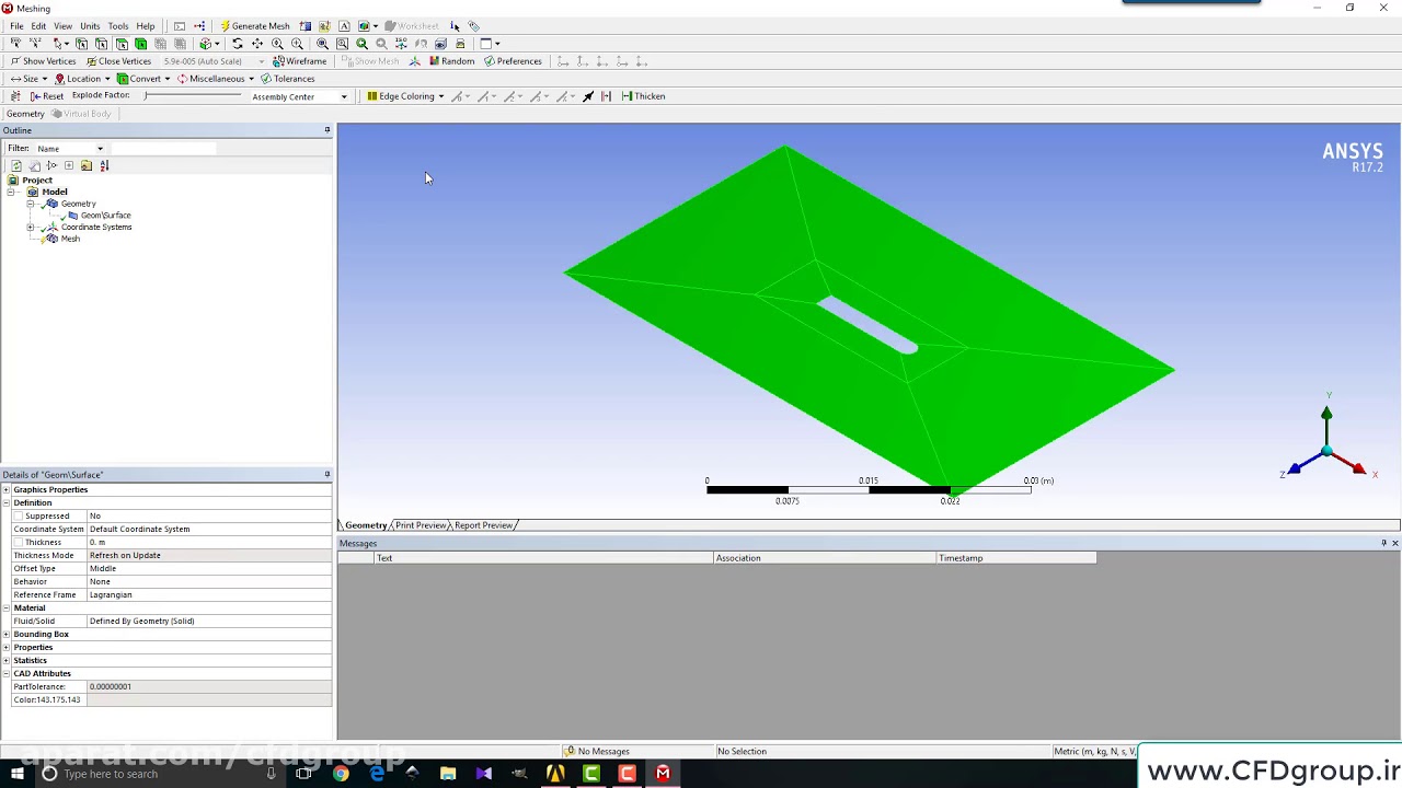 structure mesh in ansys meshing - YouTube