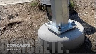 Base  de cemento para poste.   Concrete Pole Base!!