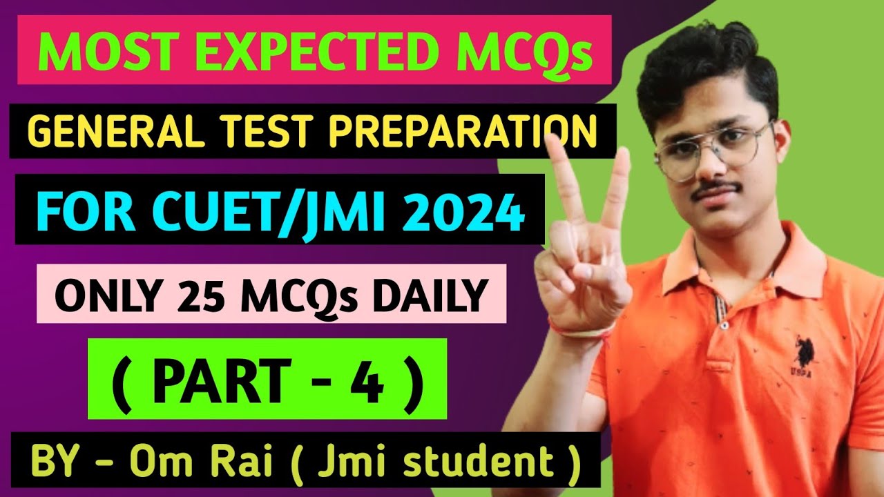 ( Part - 4 )GENERAL TEST STATIC GK MOST EXPECTED MCQ CUET | GENERAL ...