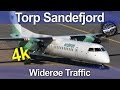 Torp Sandefjord Airport - Widerøe Dash-8 Q400 Traffic - 4K