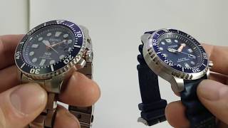 200m Dive Watch Comparison. Seiko PADI Prospex vs Citizen Promaster -  YouTube