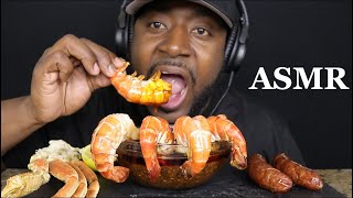 ASMR SEAFOOD BOIL.  JUMBO SHRIMP, SMOKED SAUSAGE AND SNOW CRAB LEGS.  MUKBANG  (NO TALKING). TCASMR