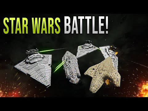 EMPIRE Vs REBEL FLEET! - Star Wars EPIC Battle - Space Engineers!