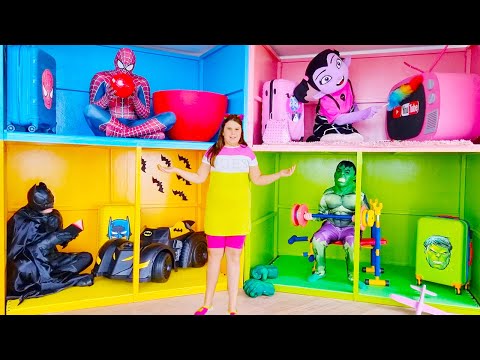 Four Colors Playhouse Superheroes + more videos for kids with Adriana and Ali